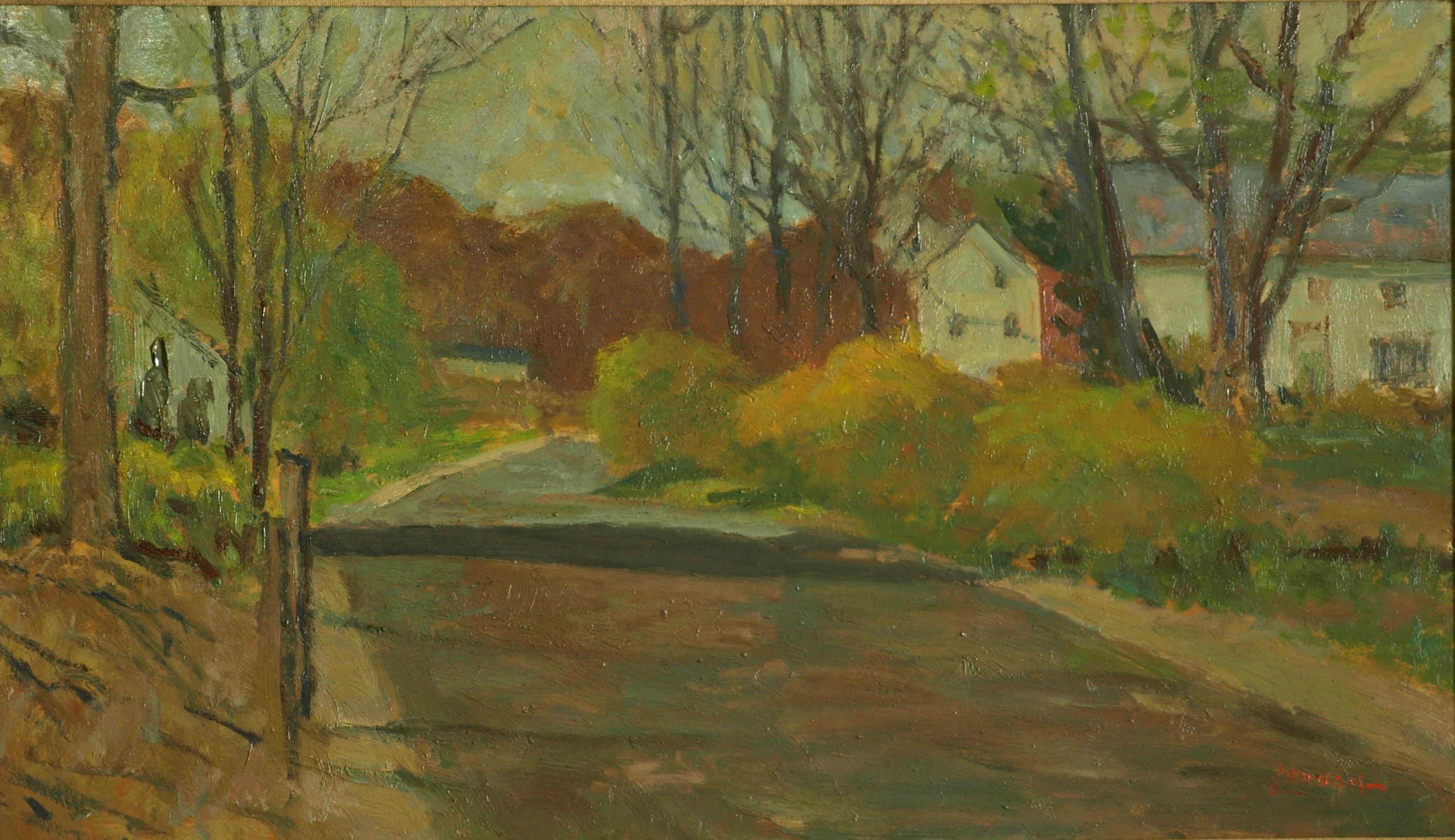 New England Spring, Oil on Panel, 17 x 29 Inches, by Bernard Lennon, $925