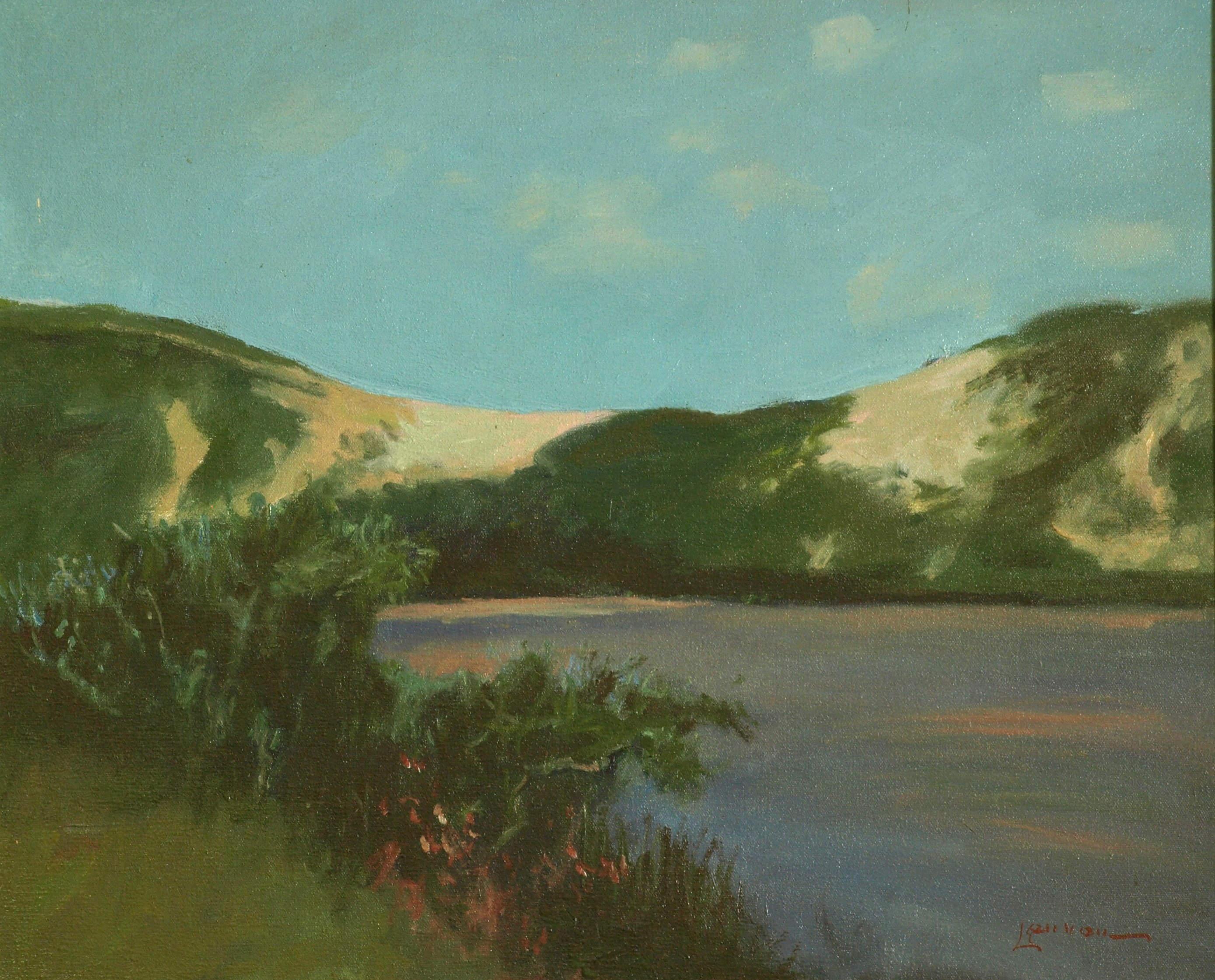 Sand Dunes - Provincetown, Oil on Canvas, 20 x 24 Inches, by Bernard Lennon, $875