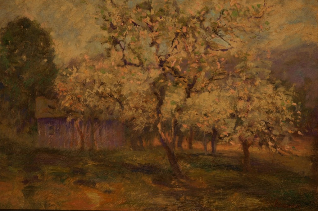 Apple Blossoms - Gaylordsville, Oil on Panel, 8 x 12 Inches, by Bernard Lennon, $1000