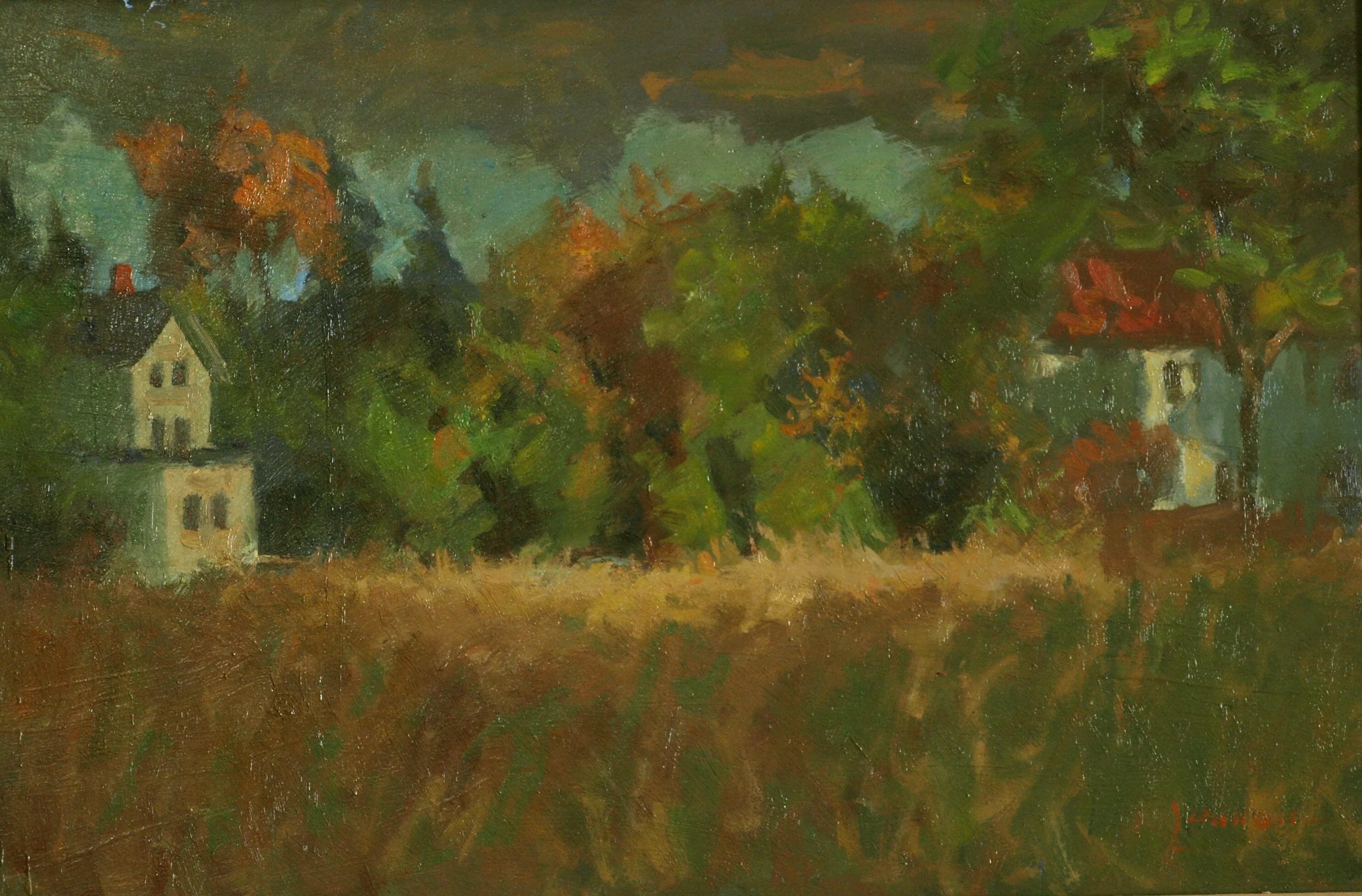 Autumn Splendor, Oil on Panel, 16 x 24 Inches, by Bernard Lennon, $675