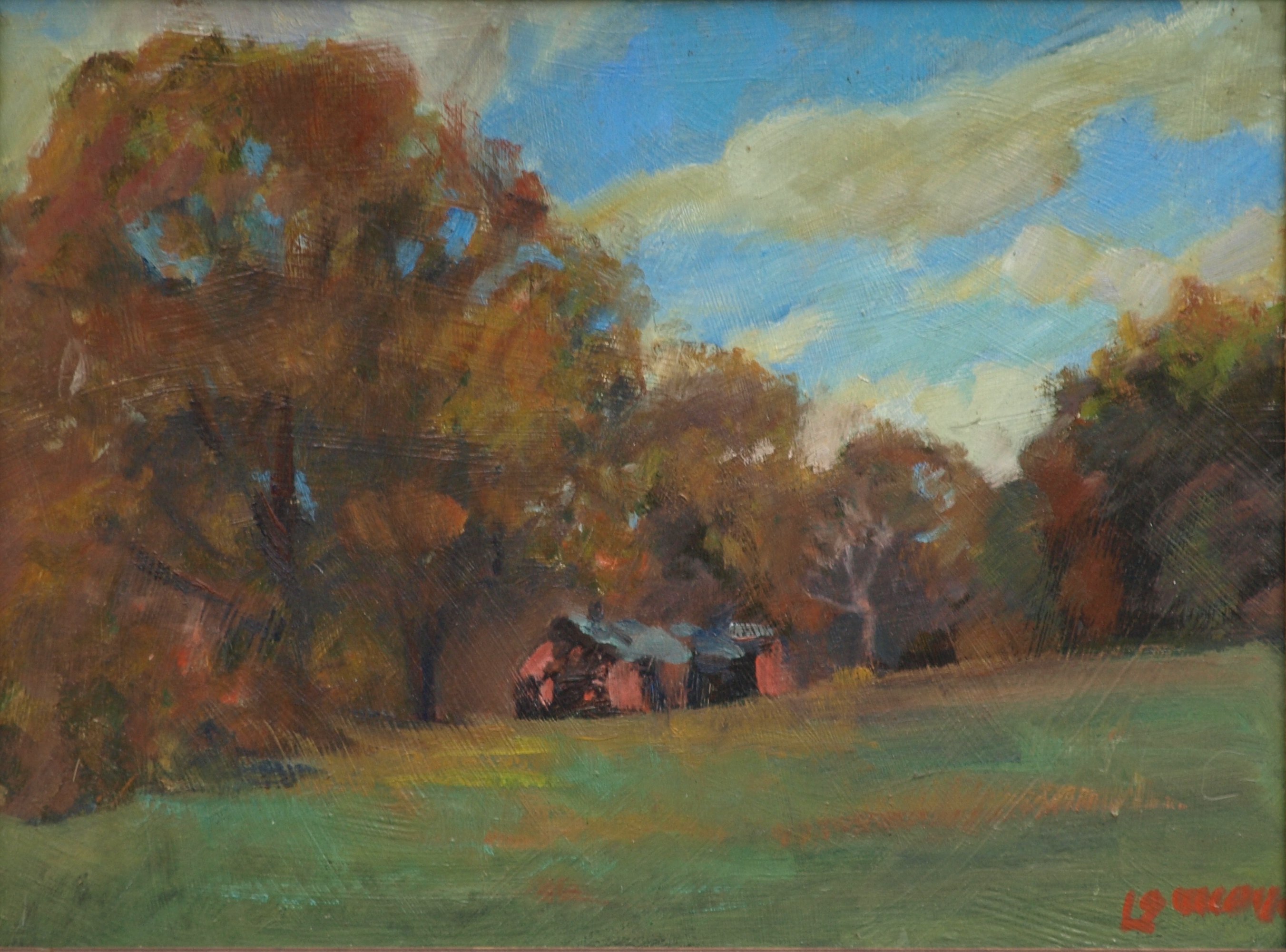 Brown's Forge - Autumn, Oil on Panel, 12 x 16 Inches, by Bernard Lennon, $300