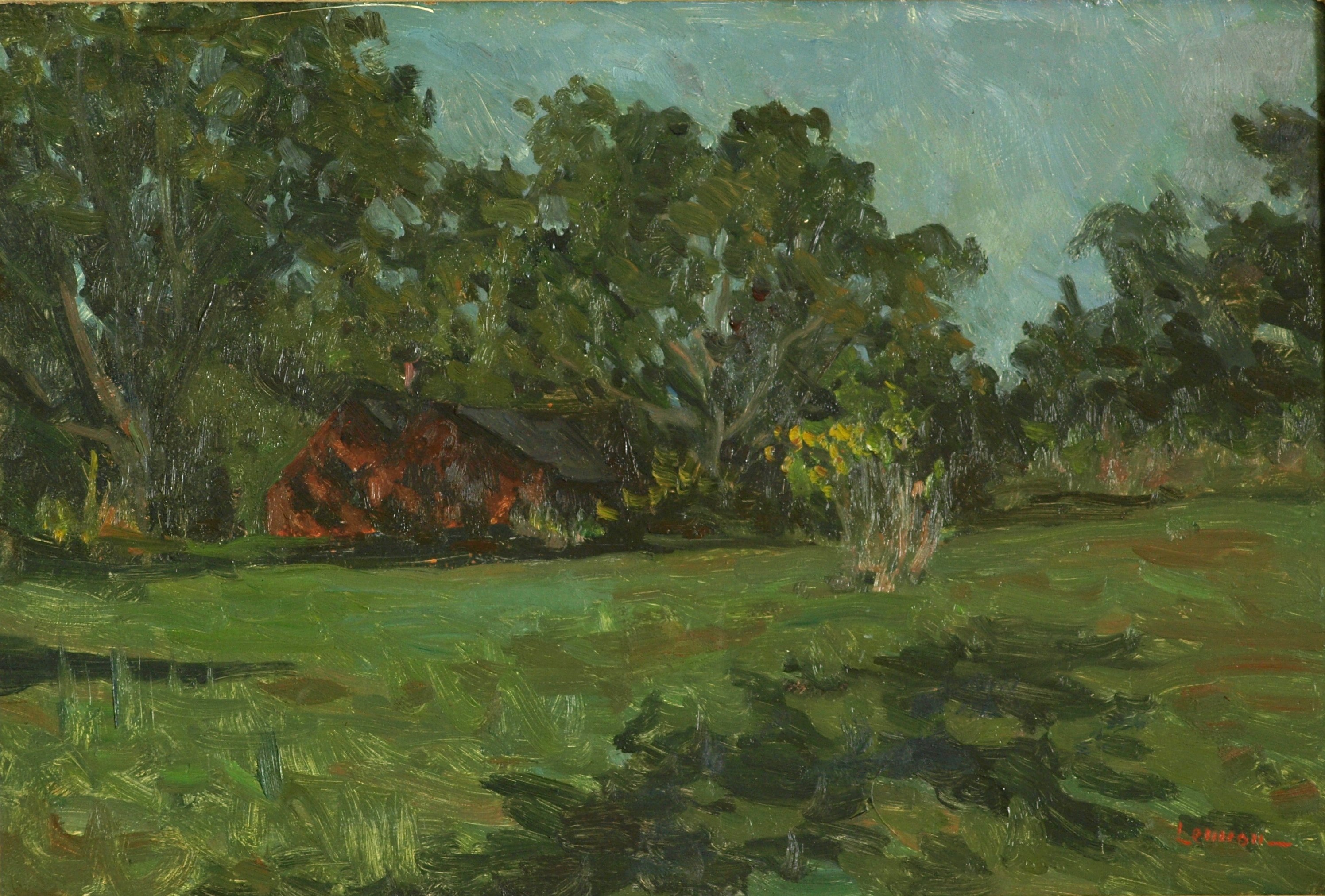 New England Summer, Oil on Panel, 16 x 24 Inches, by Bernard Lennon, $675