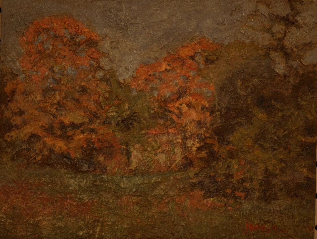 October Landscape, Oil on Panel, 8 x 10 Inches, by Bernard Lennon, $850